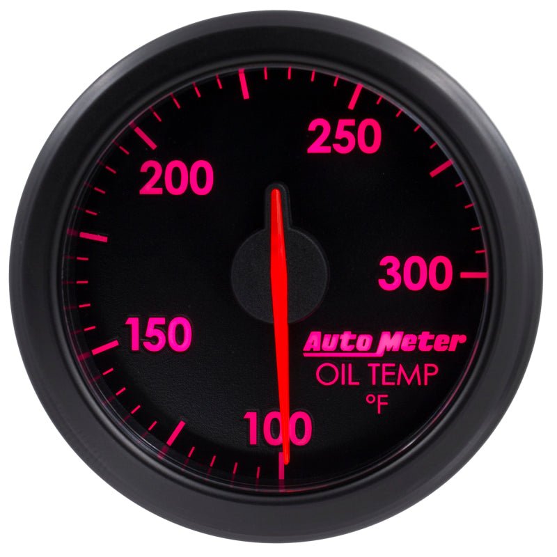 AutoMeter - Autometer Airdrive 2-1/6in Oil Temp Gauge 100-300 Degrees F - Black - Demon Performance