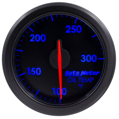 AutoMeter - Autometer Airdrive 2-1/6in Oil Temp Gauge 100-300 Degrees F - Black - Demon Performance