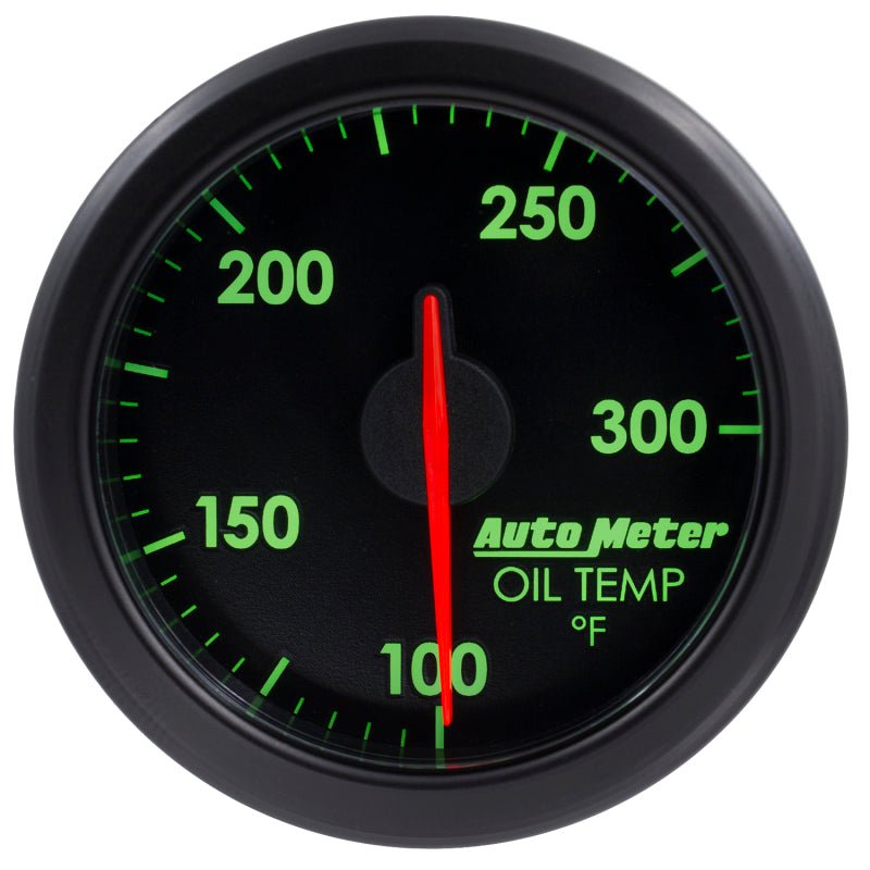 AutoMeter - Autometer Airdrive 2-1/6in Oil Temp Gauge 100-300 Degrees F - Black - Demon Performance