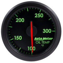 AutoMeter - Autometer Airdrive 2-1/6in Oil Temp Gauge 100-300 Degrees F - Black - Demon Performance