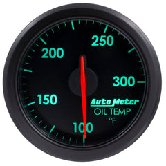 AutoMeter - Autometer Airdrive 2-1/6in Oil Temp Gauge 100-300 Degrees F - Black - Demon Performance