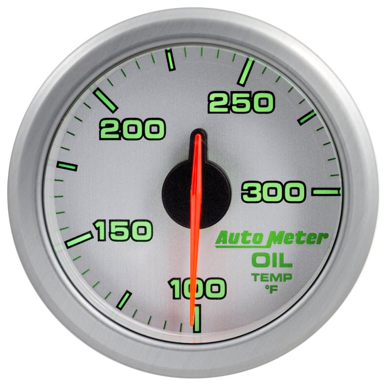 AutoMeter - Autometer Airdrive 2-1/6in Oil Temp Gauge 100-300 Degrees F - Silver - Demon Performance