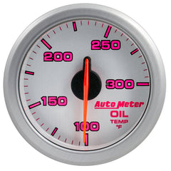 AutoMeter - Autometer Airdrive 2-1/6in Oil Temp Gauge 100-300 Degrees F - Silver - Demon Performance