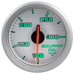 AutoMeter - Autometer Airdrive 2-1/6in Oil Temp Gauge 100-300 Degrees F - Silver - Demon Performance