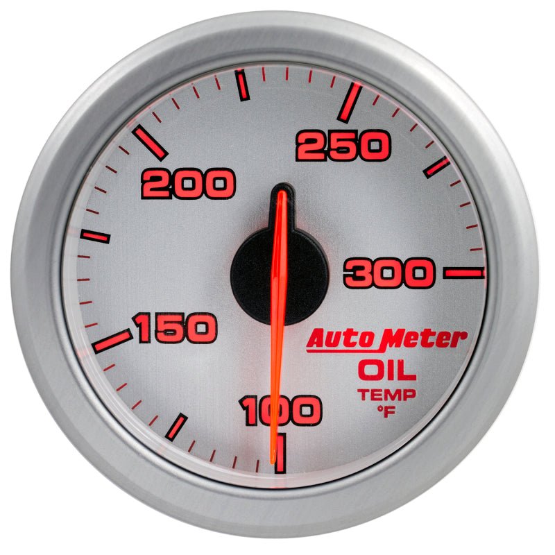 AutoMeter - Autometer Airdrive 2-1/6in Oil Temp Gauge 100-300 Degrees F - Silver - Demon Performance