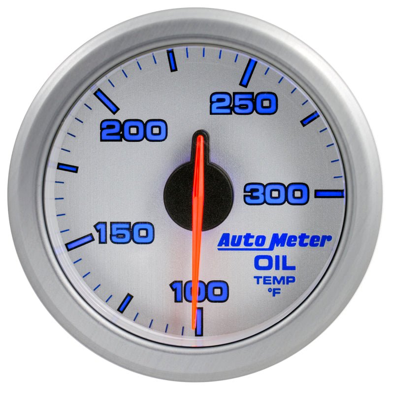 AutoMeter - Autometer Airdrive 2-1/6in Oil Temp Gauge 100-300 Degrees F - Silver - Demon Performance