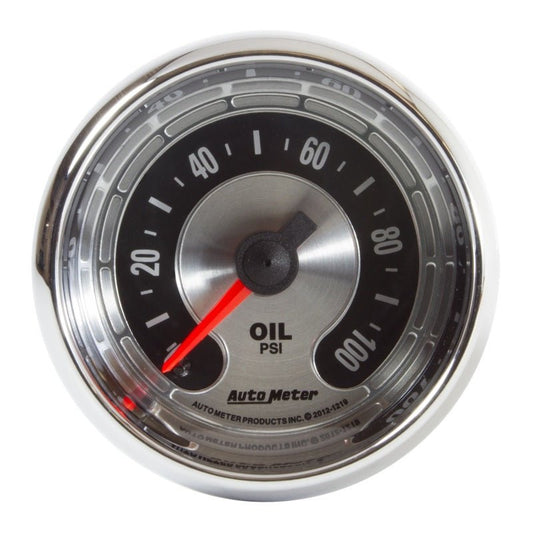 AutoMeter - Autometer American Muscle 2 1/16in 100PSI Mechanical Oil Pressure Gauge - Demon Performance