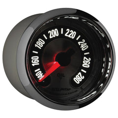 AutoMeter - Autometer American Muscle 2-1/16in Full Sweep Electric Digital Stepper 140-280 Deg F Oil Temp Gauge - Demon Performance