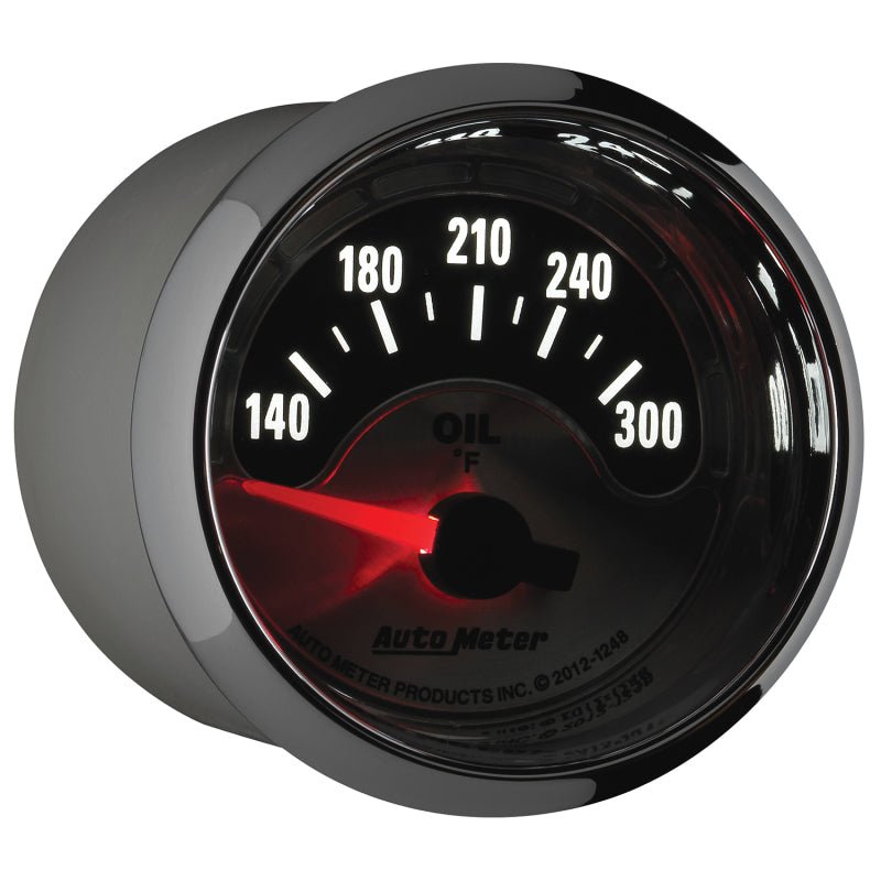 AutoMeter - Autometer American Muscle 2-1/16in Short Sweep Electric 140-300 Deg F Oil Temp Gauge - Demon Performance