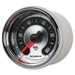 AutoMeter - Autometer American Muscle 52mm Full Sweep Electric 0-100 PSI Oil Pressure Gauge - Demon Performance