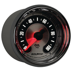 AutoMeter - Autometer American Muscle 52mm Full Sweep Electric 0-100 PSI Oil Pressure Gauge - Demon Performance