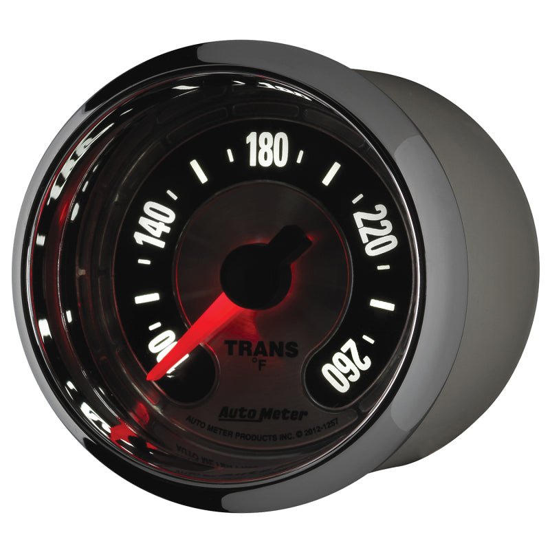 AutoMeter - Autometer American Muscle 52mm Full Sweep Electric 100-260 Deg F Transmission Temperature Gauge - Demon Performance