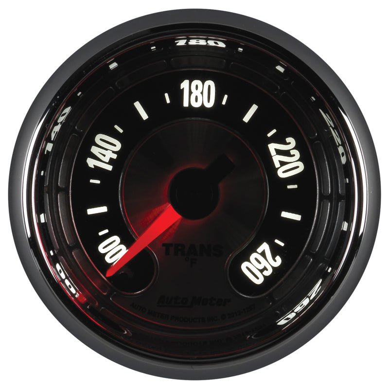 AutoMeter - Autometer American Muscle 52mm Full Sweep Electric 100-260 Deg F Transmission Temperature Gauge - Demon Performance