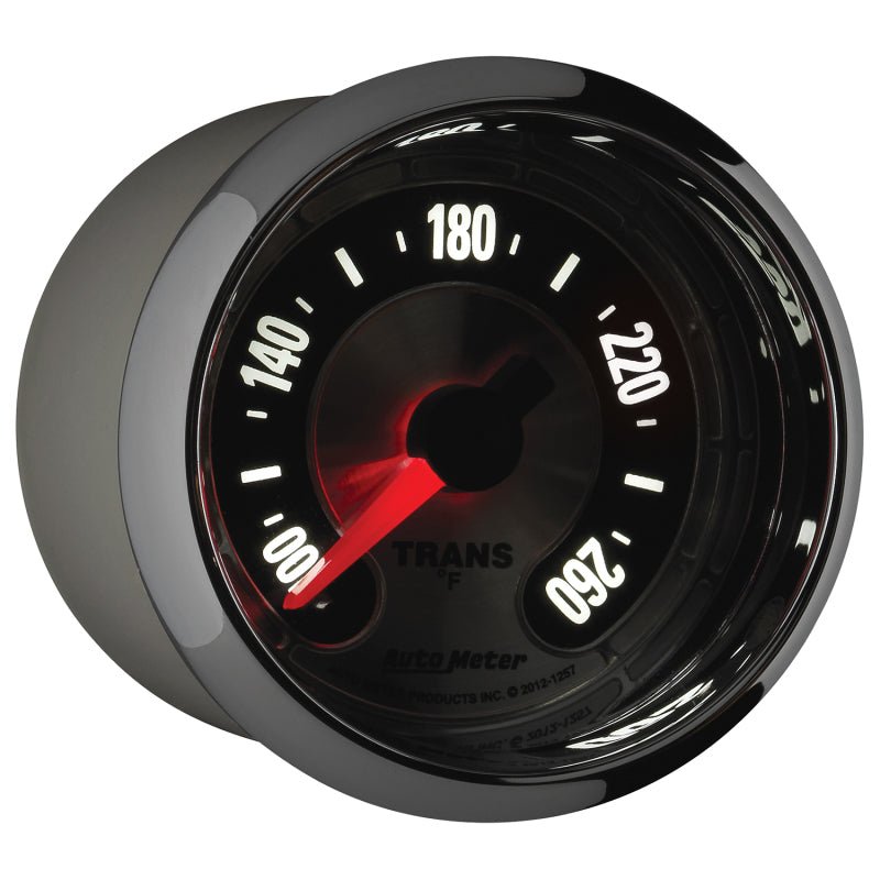 AutoMeter - Autometer American Muscle 52mm Full Sweep Electric 100-260 Deg F Transmission Temperature Gauge - Demon Performance