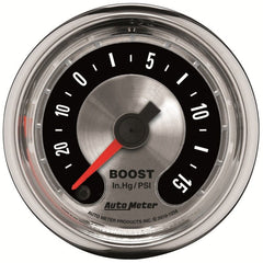 AutoMeter - Autometer American Muscle 52mm Full Sweep Electric 30 In Hg.-Vac/15PSI Boost Vacuum Gauge - Demon Performance