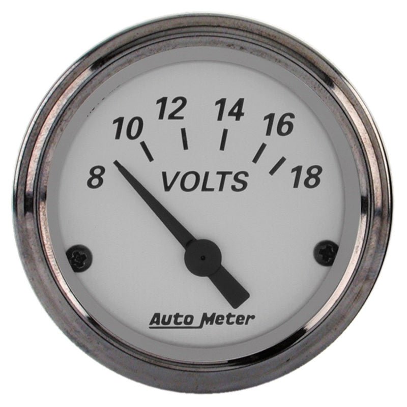 AutoMeter - AutoMeter American Platinum 2-1/16in Electric 18V Voltmeter Gauge - Demon Performance