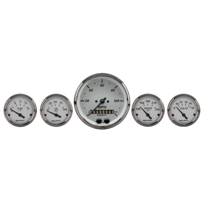 AutoMeter - AutoMeter American Platinum 5PC. (3-3/8in. & 2-1/16in.) GPS Speedometer Gauge Kit - Demon Performance