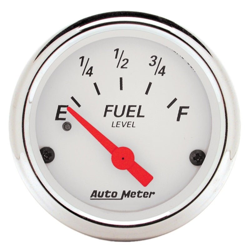 AutoMeter - Autometer Arctic White 2 1/16in 240 ohm to 33 ohm Electric Fuel Level Gauge - Demon Performance