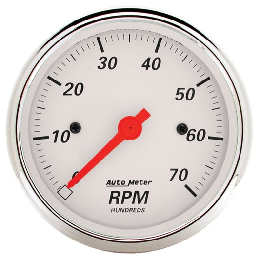 AutoMeter - Autometer Arctic White 3-1/8in 7K RPM In Dash Tachometer Gauge - Demon Performance