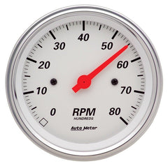 AutoMeter - Autometer Arctic White 3 3/8in 8k RPM In Dash Tachometer - Demon Performance