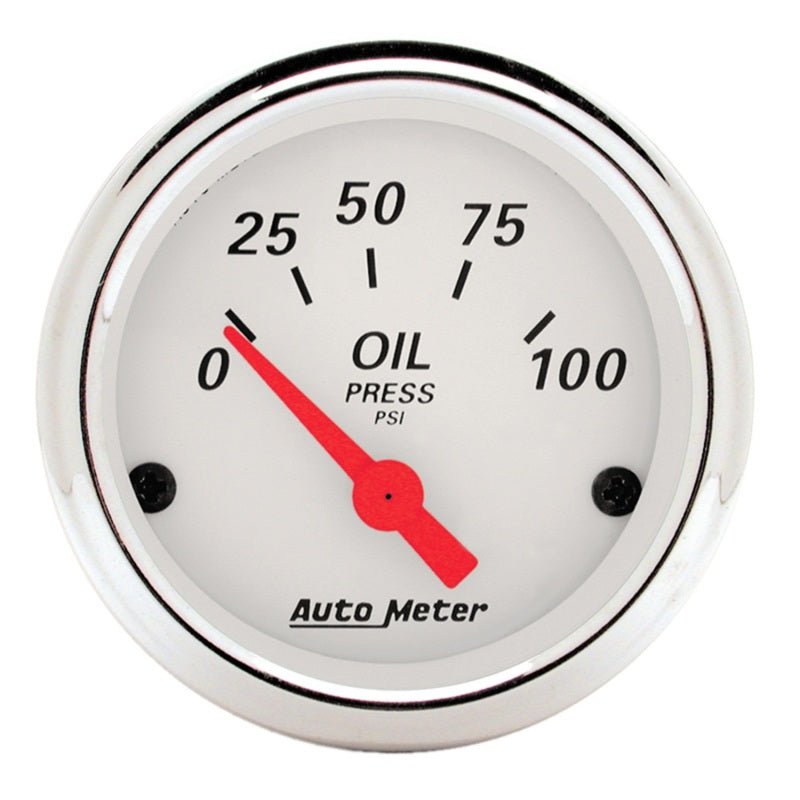 AutoMeter - Autometer Arctic White 3-3/8in Electric Speedometer with 2-1/16in Volt/Water/Oil/Fuel - Demon Performance