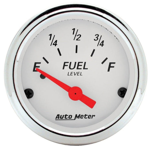 AutoMeter - Autometer Arctic White 52mm 0E-90F Short Sweep Electronic Fuel Level Gauge - Demon Performance