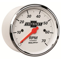 AutoMeter - Autometer Arctic White GM 3-1/8in 7000RPM 4, 6, 8 Cyl Electrical Tachometer Gauge - Demon Performance