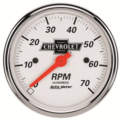 AutoMeter - Autometer Arctic White GM 3-1/8in 7000RPM 4, 6, 8 Cyl Electrical Tachometer Gauge - Demon Performance