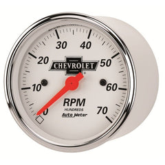 AutoMeter - Autometer Arctic White GM 3-1/8in 7000RPM 4, 6, 8 Cyl Electrical Tachometer Gauge - Demon Performance