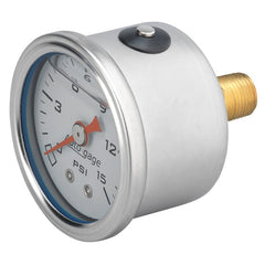 AutoMeter - Autometer AutoGage 1.5in Liquid Filled Mechanical 0-15 PSI Fuel Pressure Gauge - White - Demon Performance