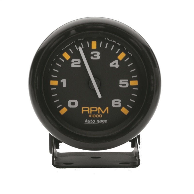 AutoMeter - Autometer Autogage 2-3/4in Black 6,000 RPM Pedestal Mount Mini Tachometer - Demon Performance