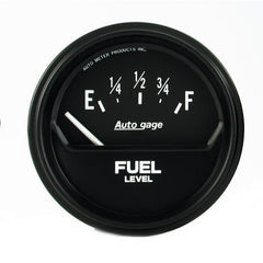 AutoMeter - Autometer AutoGage 2-5/8in 0-90 Short Sweep Electrical Fuel Level - Black - Demon Performance