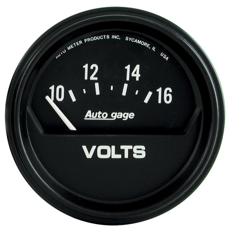 AutoMeter - Autometer AutoGage 2-5/8in 16V Electrical Voltmeter - Black - Demon Performance