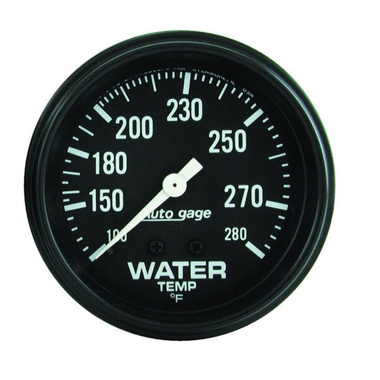 AutoMeter - Autometer AutoGage 2 5/8in Mechanical 100-280 Deg Water Temp Gauge - Black - Demon Performance