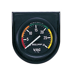 AutoMeter - Autometer AutoGage 52.4mm Mechanical 30 In Hg Vacuum Gauge - Black - Demon Performance