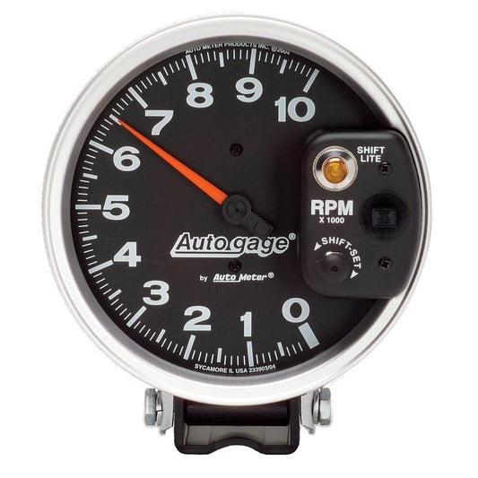 AutoMeter - Autometer AutoGage 5in / 10k RPM / Pedestal Mount Black Tachometer w/ Shift Light - Demon Performance