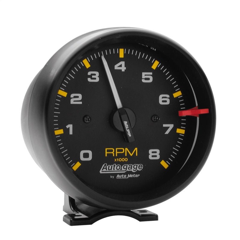 AutoMeter - Autometer Autogage Black 8,000 RPM Pedestal Mount Tachometer - Demon Performance