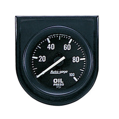 AutoMeter - Autometer AutoGage Gauge Console 100psi Oil Pressure Gauge - Black Dial/Black Bezel - Demon Performance