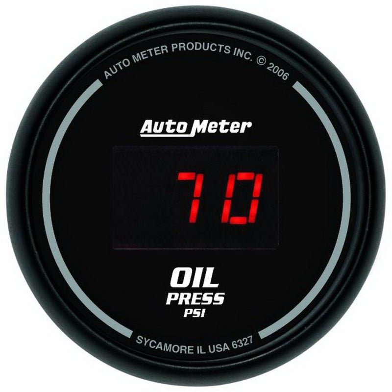 AutoMeter - Autometer Black 0-100 psi Digital Oil Pressure Gauge - Demon Performance