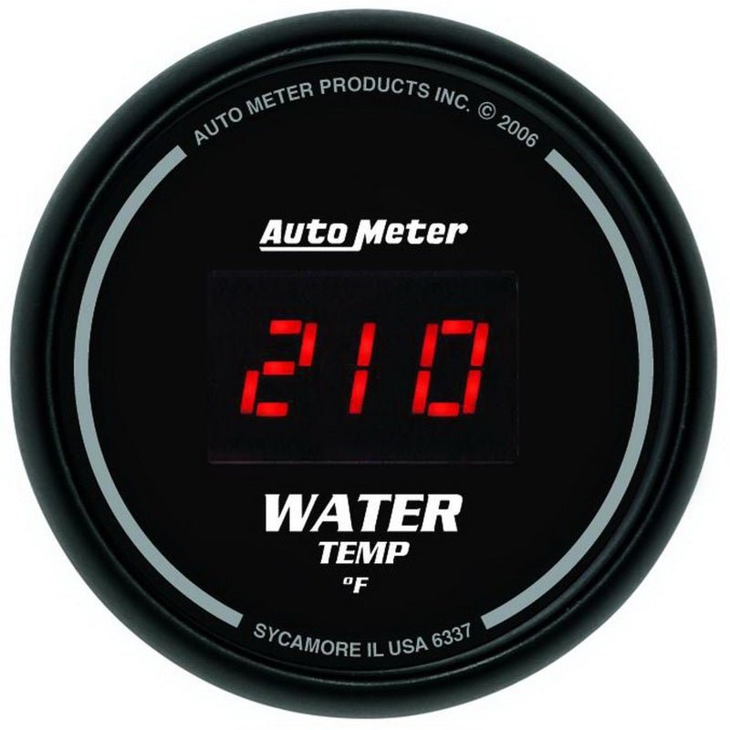 AutoMeter - Autometer Black 0-300 F Digital Water Temp Gauge - Demon Performance