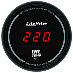 AutoMeter - Autometer Black 0-400F Digital Oil Temp Gauge - Demon Performance