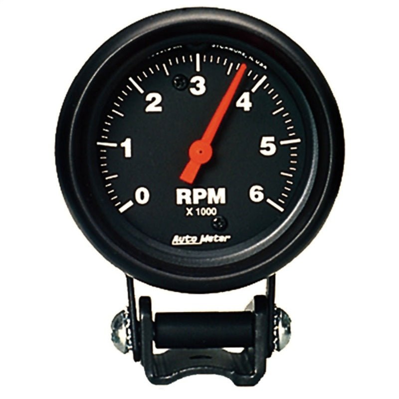 AutoMeter - Autometer Black 2 5/8 inch 6000 rpm Tachometer Mini Tach Gauge - Demon Performance