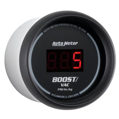 AutoMeter - Autometer Black 52mm 30 In Hg.-Vac./30 PSI Digital Vacuum/Boost Gauge - Demon Performance