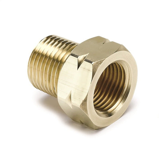 AutoMeter - Autometer Brass Adapter Fitting - 3/8in NPT Male - 5/8in UNF Female - Demon Performance