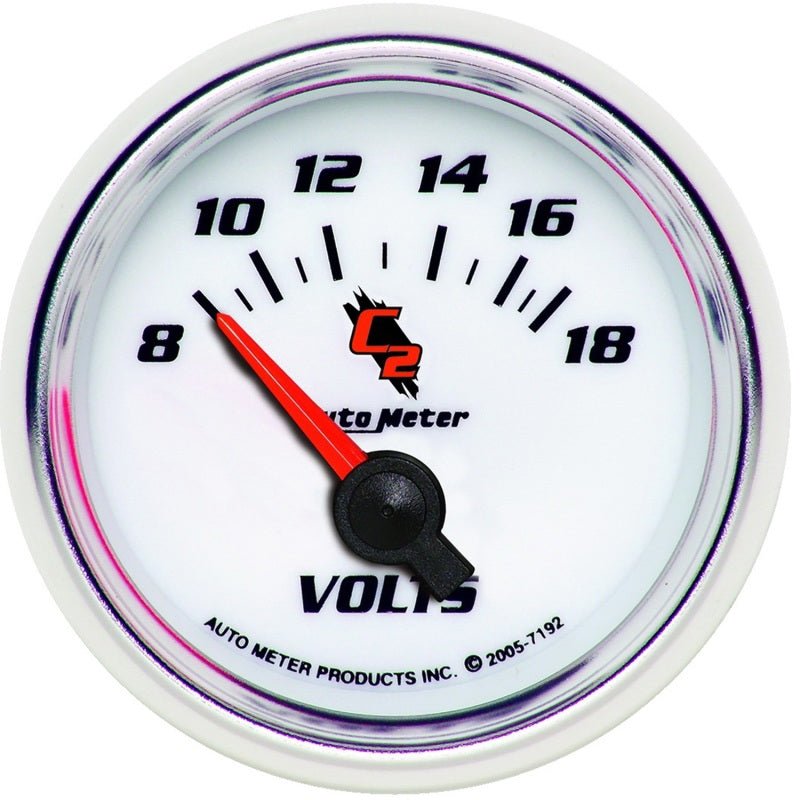 AutoMeter - Autometer C2 2-1/16in Electric 18V Voltmeter Gauge - Demon Performance