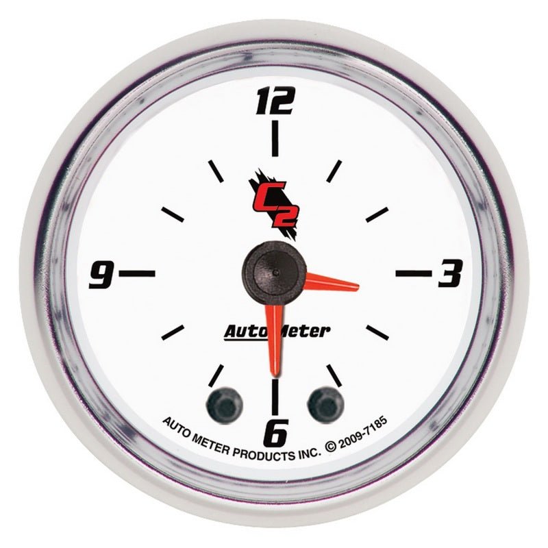 AutoMeter - Autometer C2 2-1/6in 12 Hour Analog Clock Gauge - Demon Performance