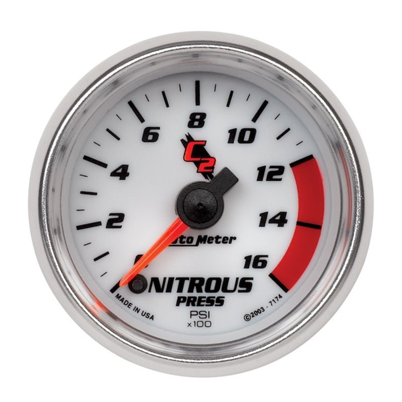 AutoMeter - Autometer C2 2in 0-1600 PSI Full Sweep Electronic Nitrous Gauge - Demon Performance