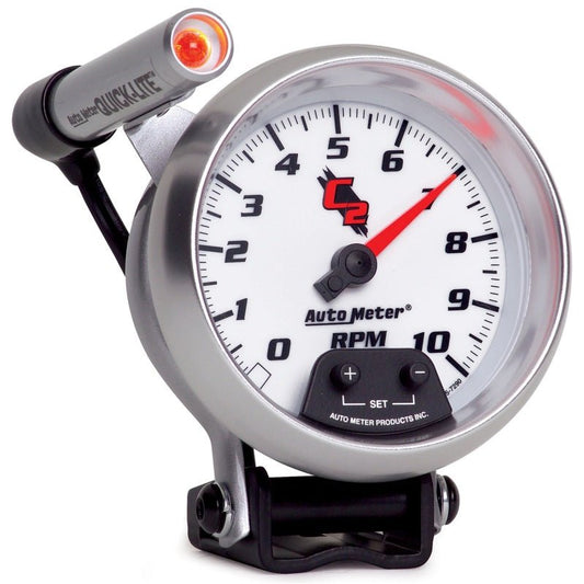 AutoMeter - Autometer C2 3 3/4 inch 10000RPM In-Dash Tachometer w/ Ext. Quick-Lite - Demon Performance