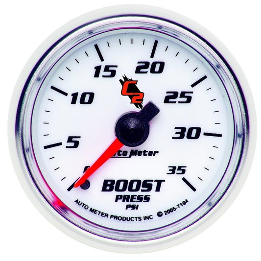 AutoMeter - Autometer C2 52mm 0-35 PSI Mechanical Boost Gauge - Demon Performance