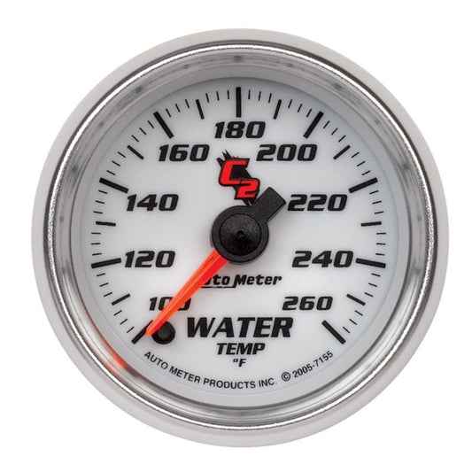 AutoMeter - Autometer C2 52mm 100-260 Deg F Electronic Water Temp Gauge - Demon Performance